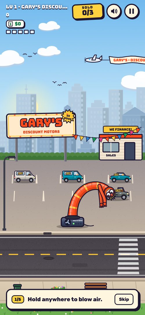 Tube Dude bending toward a customer's car